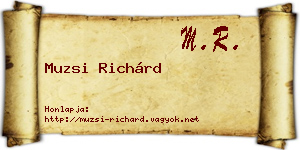 Muzsi Richárd névjegykártya