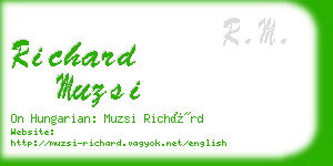 richard muzsi business card